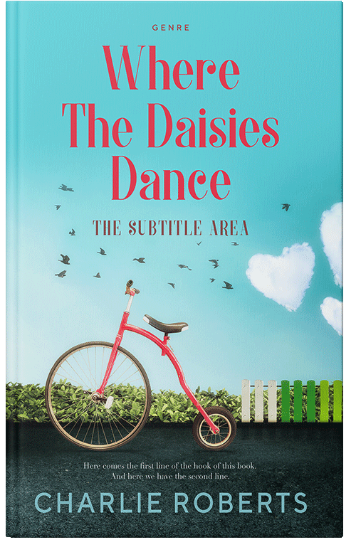 Front view of Aquamarine Blue #4373 - Premade Romance Book Cover