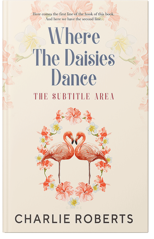 Front view of Linen #4376 - Premade Romance Book Cover