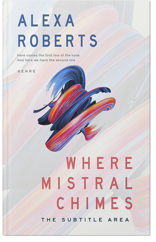 Front view of Ebb #4391 - Premade Abstract Book Cover