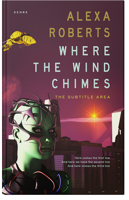 Front view of Crater Brown #4398 - Premade Science Fiction Book Cover