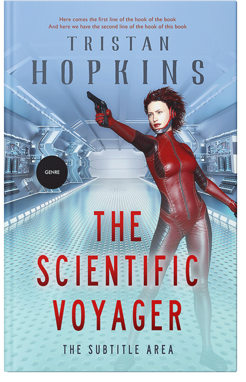 Front view of Aqua Island #4415 - Premade Science Fiction Book Cover