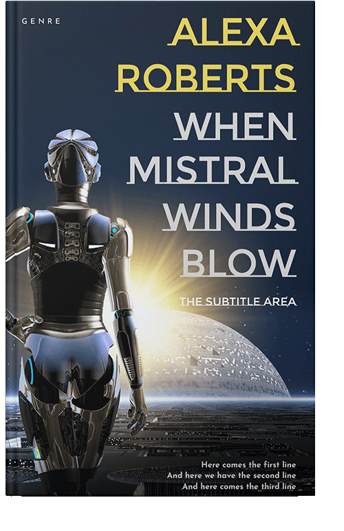 Front view of Mirage #4424 - Premade Science Fiction Book Cover