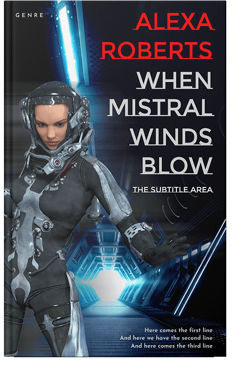 Front view of Mirage #4425 - Premade Science Fiction Book Cover