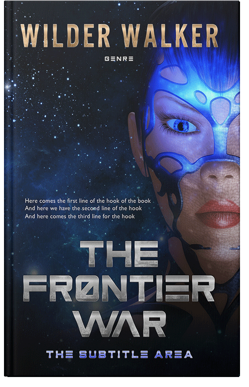 Front view of Black #4459 - Premade Fantasy Book Cover