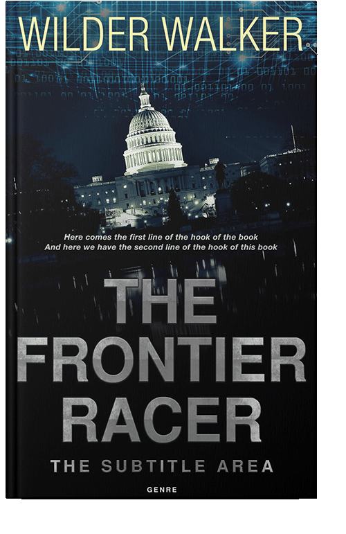 Front view of Mist Gray #4487 - Premade Action & Adventure Book Cover