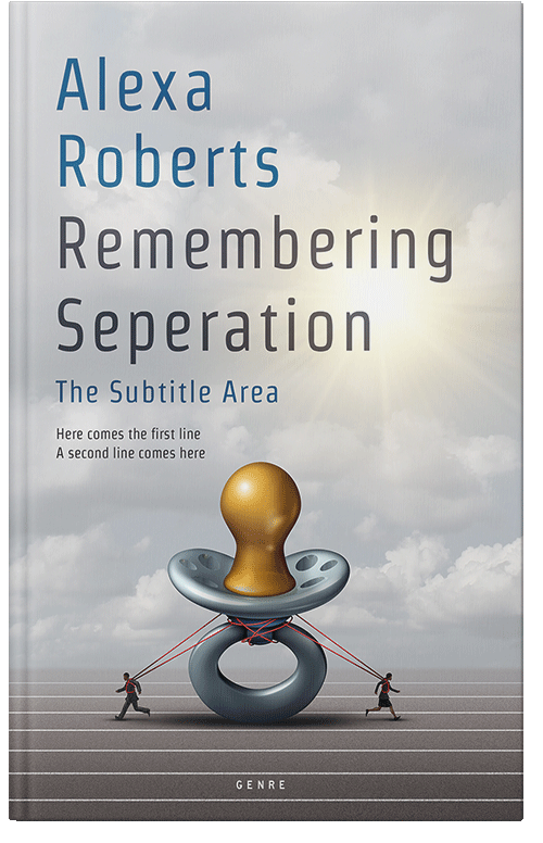 Front view of Premade Family & Parenting Book Cover - Quill Gray