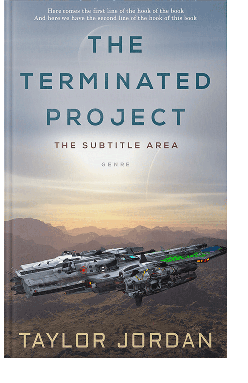 Front view of Pink Swan #4526 - Premade Science Fiction Book Cover