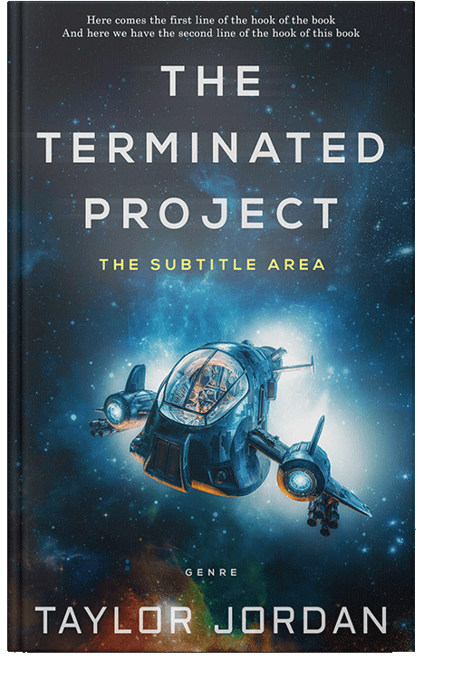 Front view of Gable Green #4528 - Premade Science Fiction Book Cover