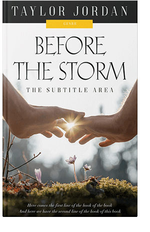 Pre Made Book Cover Taupe