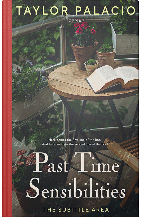 Front view of Lunar Green #4602 - Premade Literary Fiction Book Cover