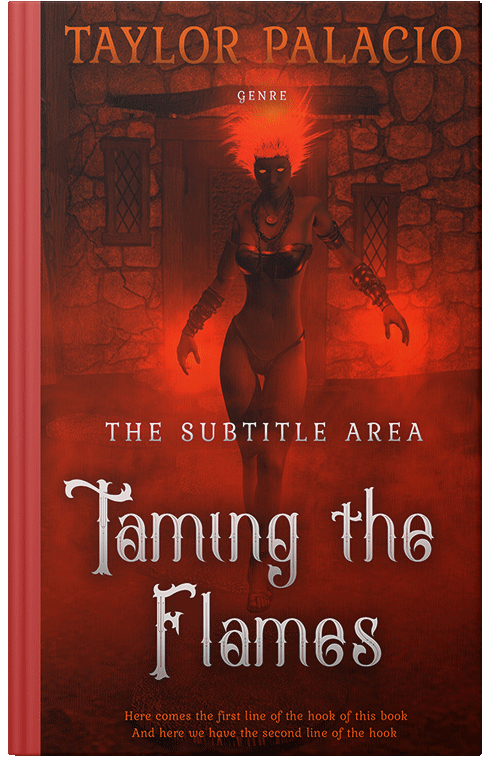 Front view of Premade Fantasy Book Cover - Red Oxide