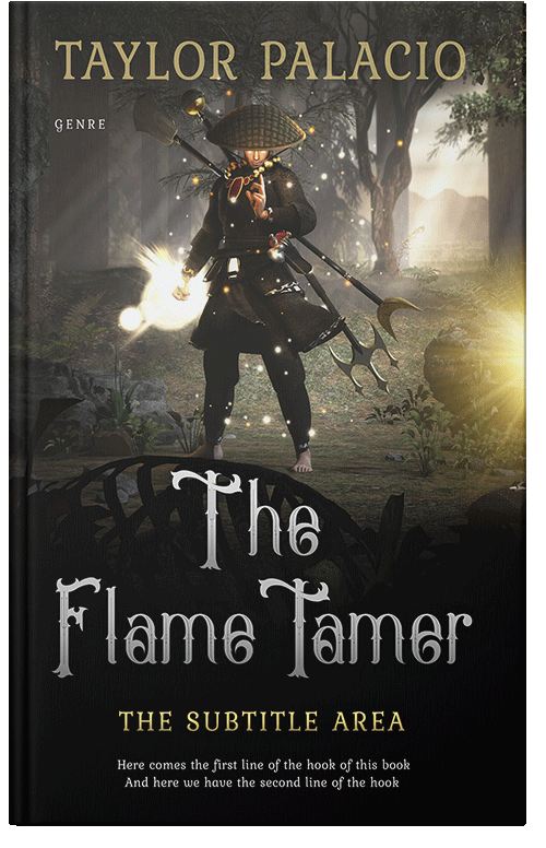 Front view of Premade Fantasy Book Cover - Zeus