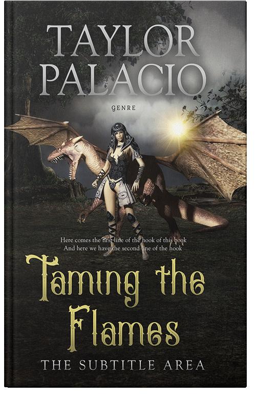 Front view of Bison Hide #4616 - Premade Fantasy Book Cover