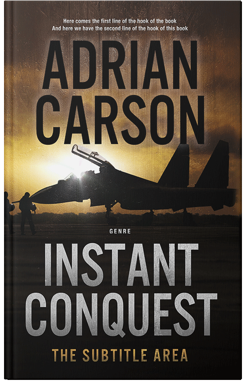 Front view of Premade Action & Adventure Book Cover - Indian Khaki