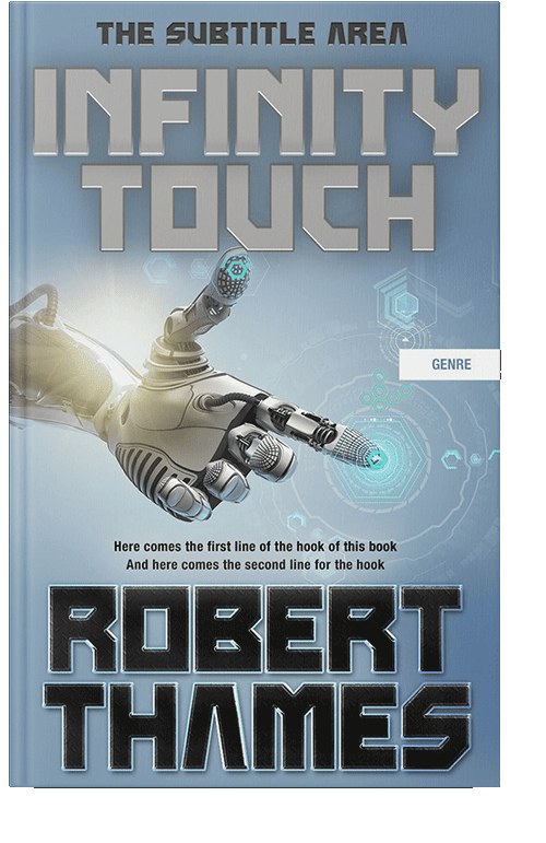 Front view of Gull Gray #4716 - Premade Science Fiction Book Cover