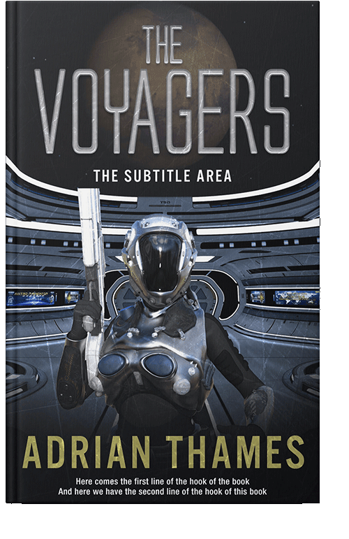 Front view of Shark #4721 - Premade Science Fiction Book Cover