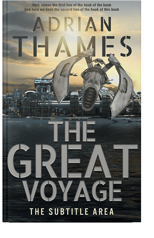 Front view of Akaroa #4723 - Premade Science Fiction Book Cover