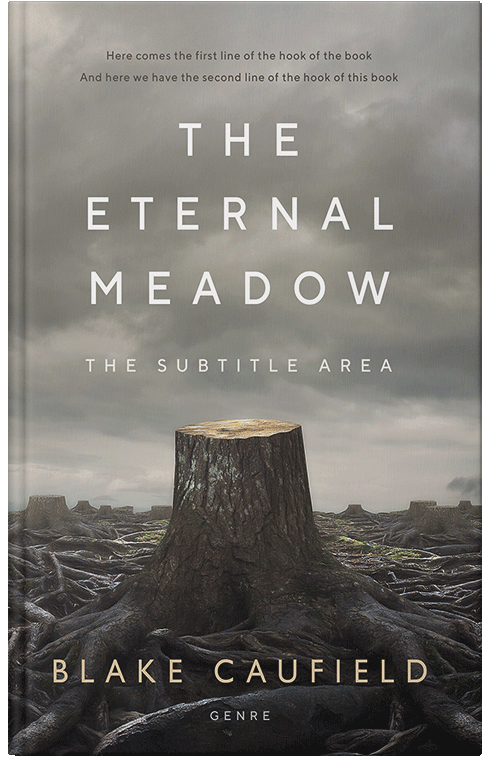 Front view of Premade Nature Book Cover - Natural Gray