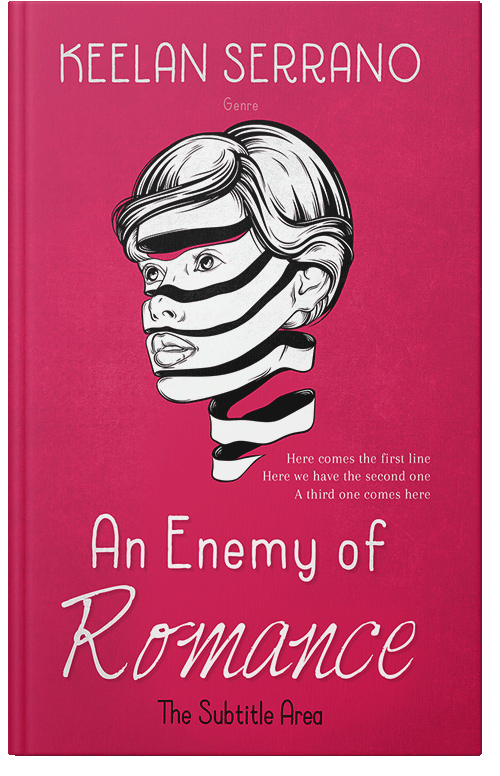 Front view of Maroon Flush #4783 - Premade Chick Lit Book Cover