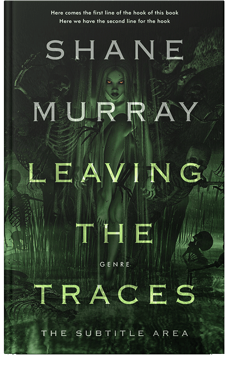 Front view of Hunter Green #4820 - Premade Fantasy Book Cover