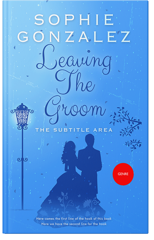 Front view of Premade Romance Book Cover - Cornflower Blue