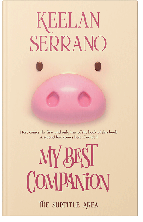 Front view of Premade Romance Book Cover - Champagne