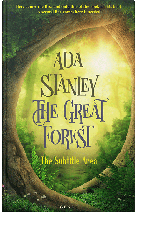 Front view of Woodland #4877 - Premade Fantasy Book Cover
