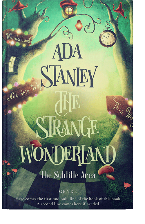 Front view of Pickled Bluewood #4879 - Premade Surreal Book Cover