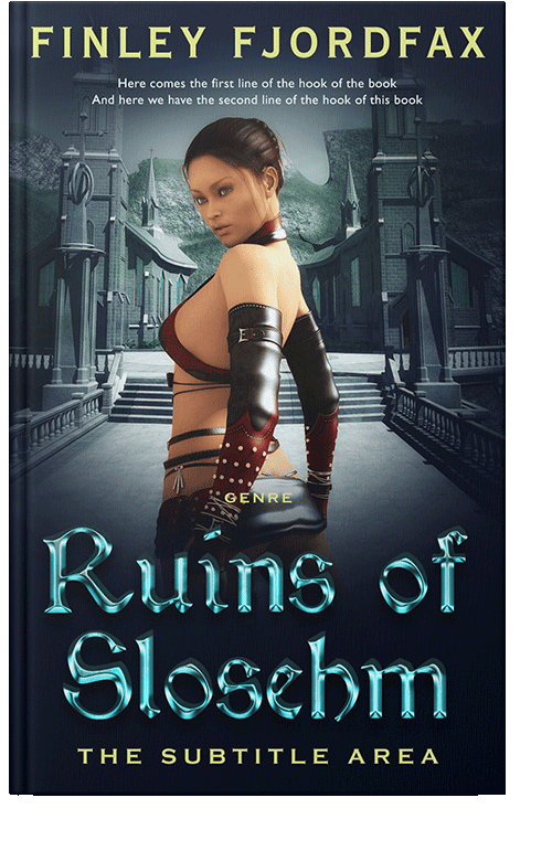 Front view of Ebony #4883 - Premade Fantasy Book Cover