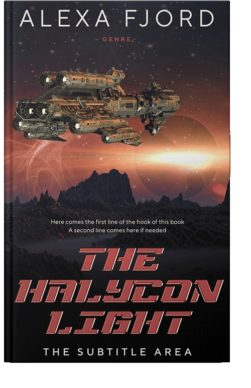 Front view of Contessa #4932 - Premade Science Fiction Book Cover