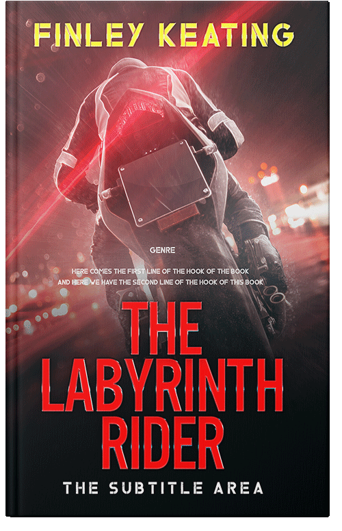 Front view of Premade Action & Adventure Book Cover - Cocoa Brown