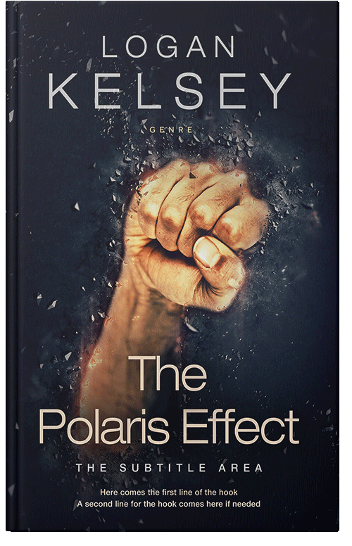 Front view of Tan #4972 - Premade Action & Adventure Book Cover