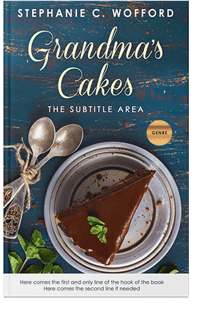 Pre Made Book Cover Pickled Bluewood