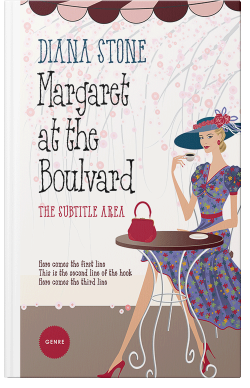 Front view of Premade Romance Book Cover - Dawn Pink