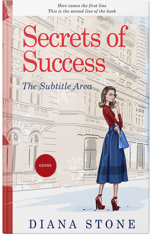 Front view of Premade Romance Book Cover - Pearl Bush