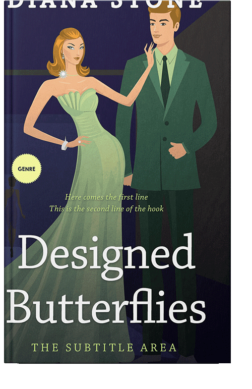 Front view of Mirage #5035 - Premade Romance Book Cover