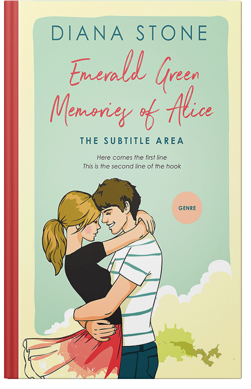 Front view of Premade Romance Book Cover - Beryl Green