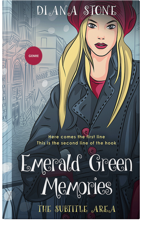 Front view of Premade Chick Lit Book Cover - Ebony Clay