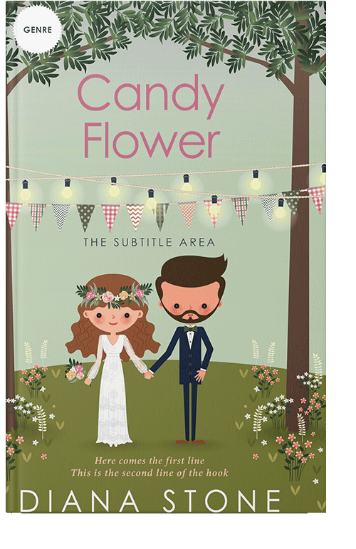 Front view of Foggy Gray #5042 - Premade Romance Book Cover