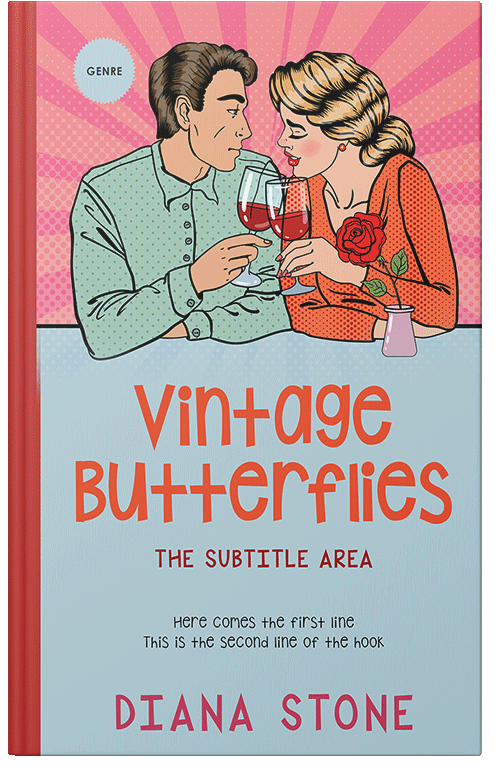 Front view of Premade Romance Book Cover - Pale Slate