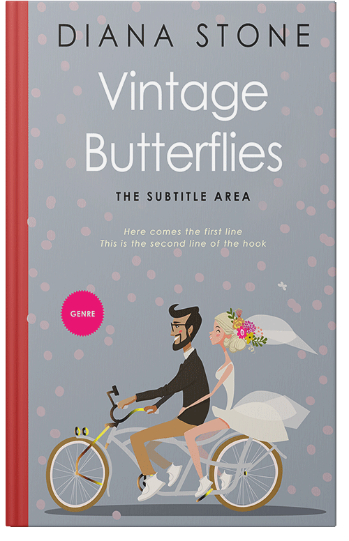 Front view of Premade Romance Book Cover - Gray Chateau