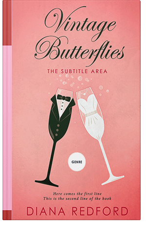 Pre Made Book Cover Sweet Pink