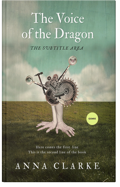 Front view of Premade Abstract Book Cover - Envy