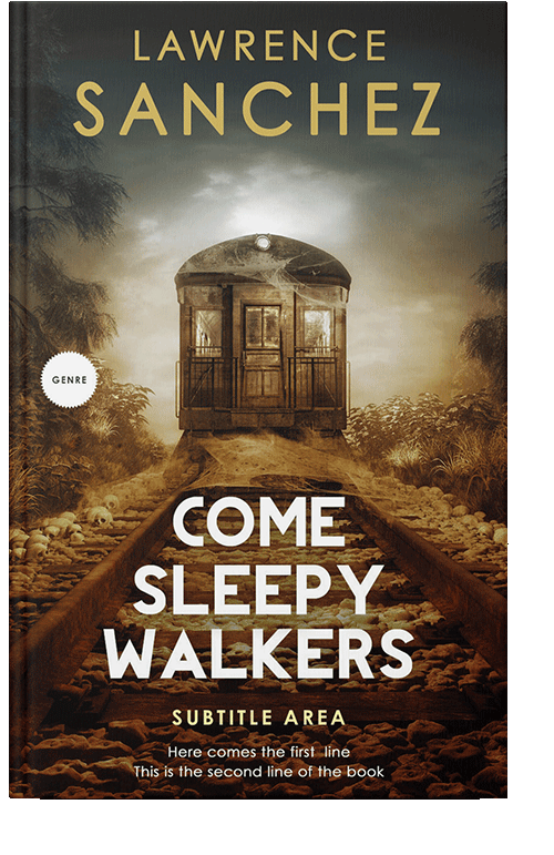 Front view of Black Marlin #5173 - Premade Horror Book Cover