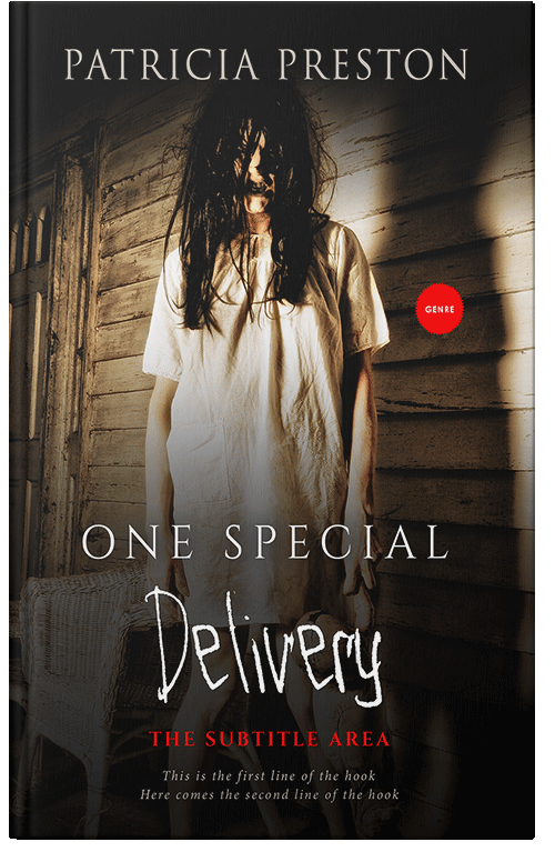 Front view of Premade Horror Book Cover - Oil