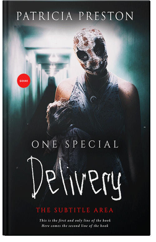 Front view of Premade Horror Book Cover - Swiss Coffee