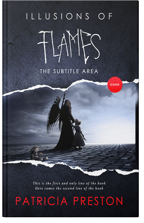 Front view of Premade Abstract Book Cover - Mirage