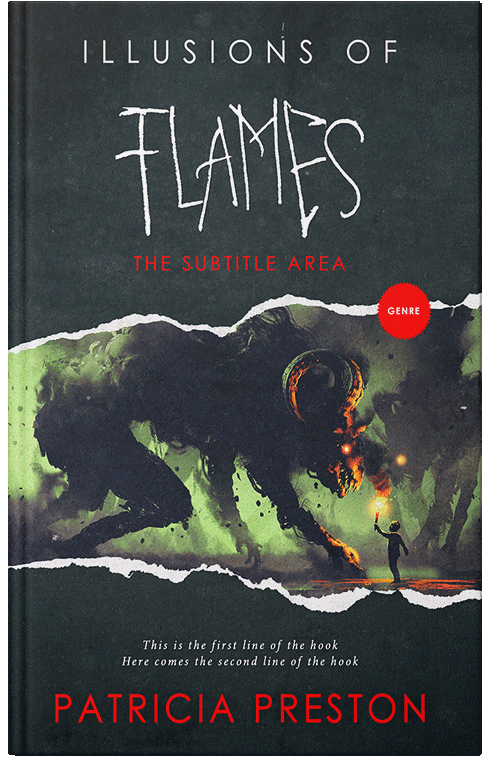 Front view of Premade Abstract Book Cover - Outer Space