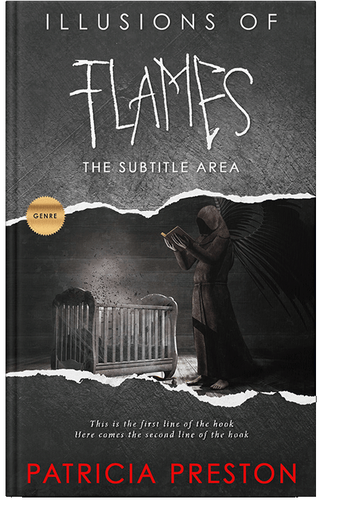 Front view of Tuatara #5292 - Premade Abstract Book Cover