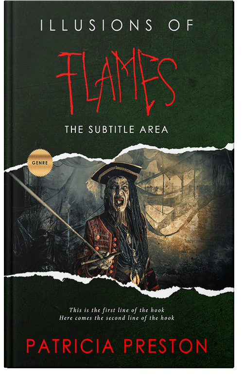 Front view of Racing Green #5294 - Premade Abstract Book Cover